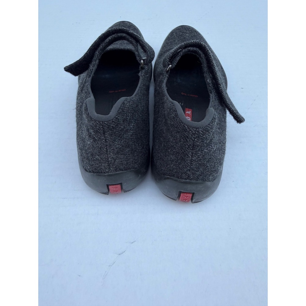 Vintage Y2K Prada Sport Mary Jane Wool Sneakers Grey Linea Rossa Vibram 2804 37 - Picture 2 of 15